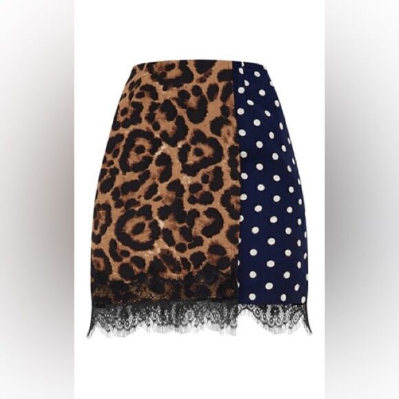 Wildly Chic: Pretty Little Things Mixed Print Skirt - Picture 5 of 6